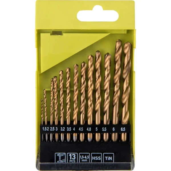 BROCAS HSS TITÂNIO 13 PÇS ECONÓMICAS — Corte & Desbaste