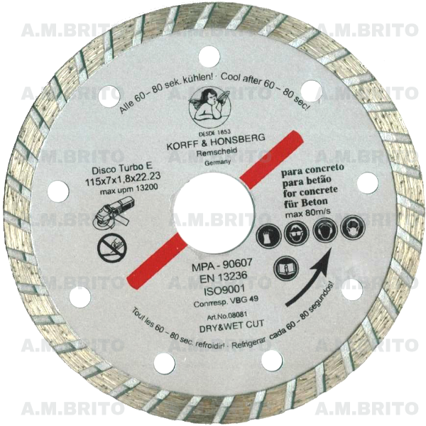 DISCOS DIAMANTE TURBO ANGELITO — Corte & Desbaste